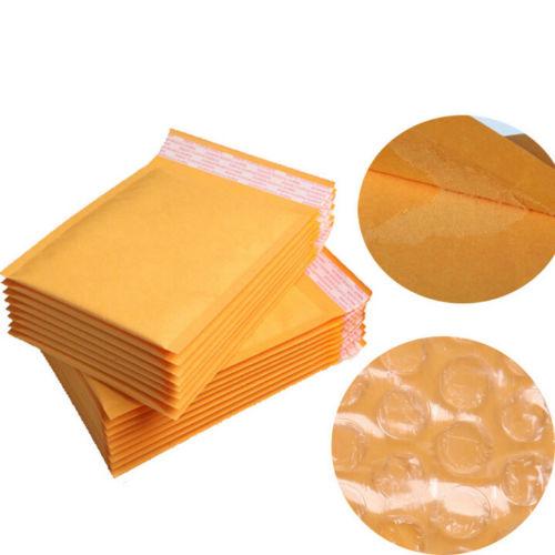 Wholesale-50pcs/lot kraft bubble postal envelope poly mailer shipping Self-Seal mailing padded postage polymailer yellow bags 11*13cm