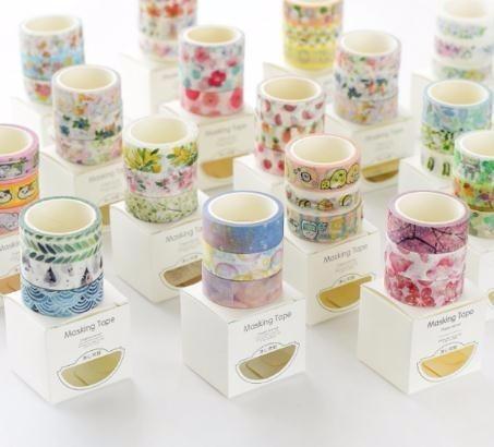 3Pcs/Box 1.5cm*5m Fresh Pattern Floral washi tape DIY decoration scrapbooking Planner adhesive kawaii stationery 66