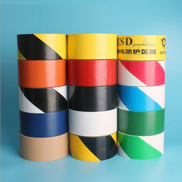 4.8cm*18m Waterproof PVC Warning Tape Anti-Skid Caution Barrier Safety Tapes Adhesive Sticker For Warehouse Factory School