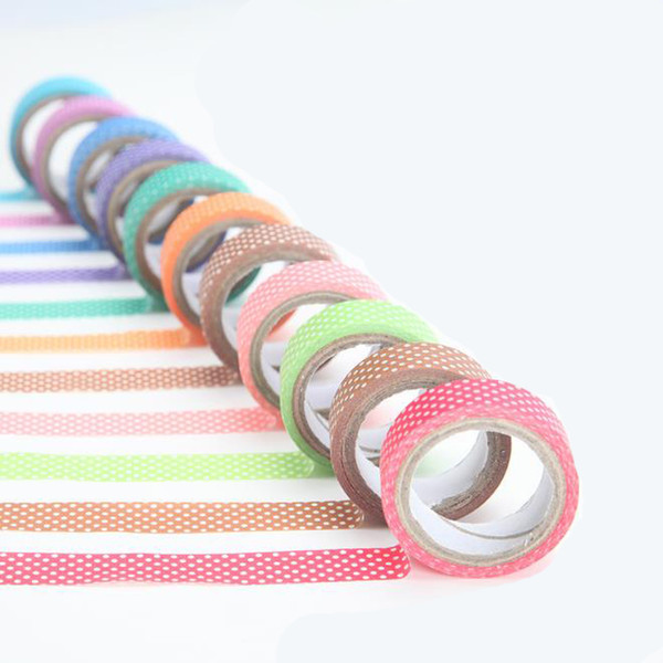 Suitable For Various Festivals Stationery 10 Color Tape Gift Wrap Handmade Home Decoration Adhesive Miniature Cartoon Tape