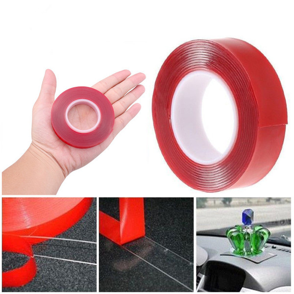 300cm Transparent Silicone Double Sided Tape Sticker For Car High Strength High Strength No Traces Adhesive Sticker Living Goods