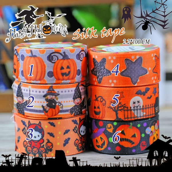 Happy halloween 2.2cm * 100cm Adhesive Tapes silk tapes for packing decorate masking factory price(2)