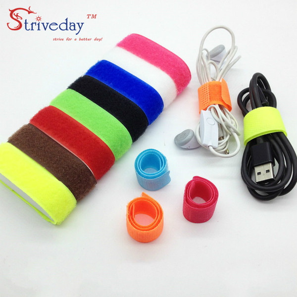 100pcs computer management cable ties /cable to receive tie-line/ set Winder with cable wiring harness/8 colors can choose selected DIY