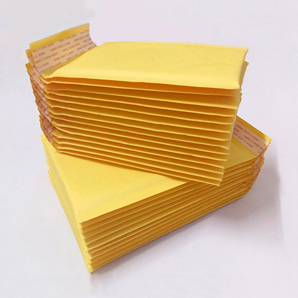 Wholesale-10 pcs/lot (110*130mm) Bubble Mailers Padded Envelopes Packaging Shipping Bags Kraft Bubble Mailing Envelope Bags