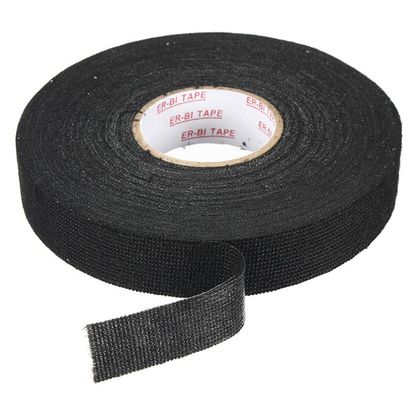 Wholesale-High Quality Adhesive Force Black Wiring Loom Harness Adhesive Cloth Fabric Tape Cable Loom 25mmx25m Easy To Operate