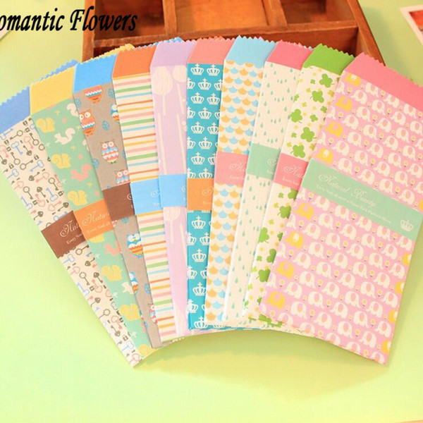 Wholesale-10 Design Paper Envelopes Cute Mini Envelope Enamored Envelope For Gift Card Collage