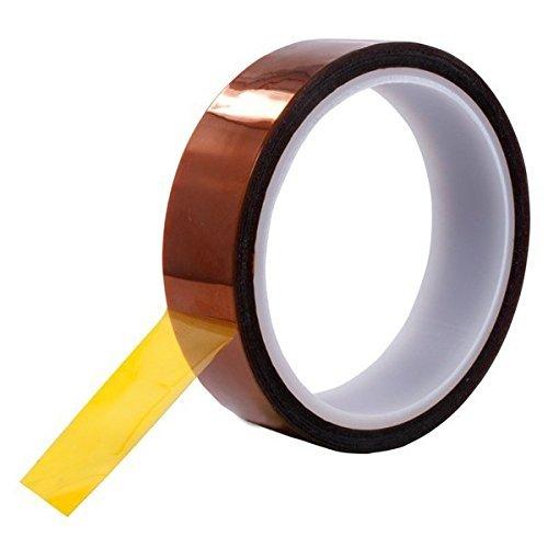 Heat Resistant Tape 20mm X100ft Heat Resistant Kapton Tape Polyimide Film Adhesive Tape, mainly tawny(20mm33m)