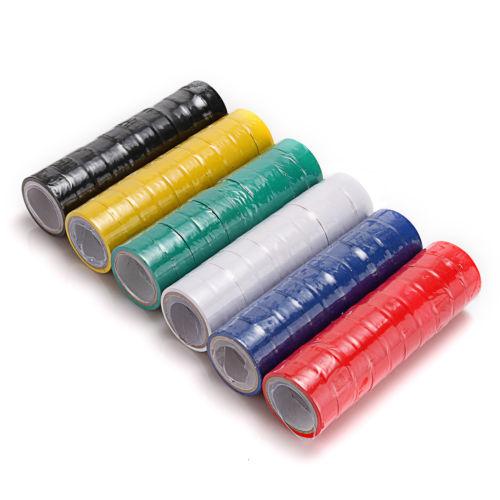 Wholesale ~ 20 Roll Multi-Colors PVC Electrical Insulating Tape size 17mm (W) x 300mm (L) choose