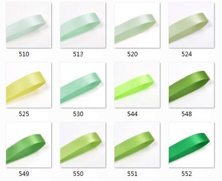 100y Double faced satin ribbon Silk ribbon tape Diy ribbon Wholesale -Green