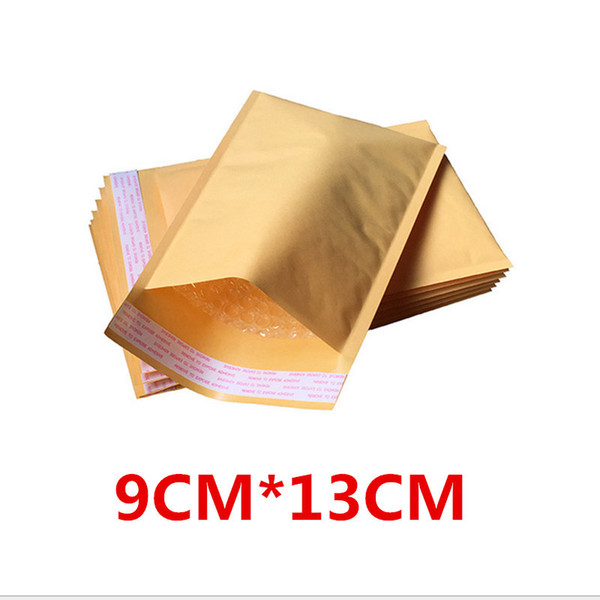 100 pcs 90x130+40mm Padded Envelopes Bags Bubble Mailers KRAFT BUBBLE MAILERS MAILING ENVELOPE BAG Free Shipping