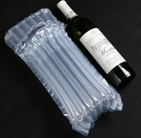 32*8cm Air Dunnage Bag Air Filled Protective Wine bottle Wrap Inflatable Air Cushion Column Wrap Bags with a free pump