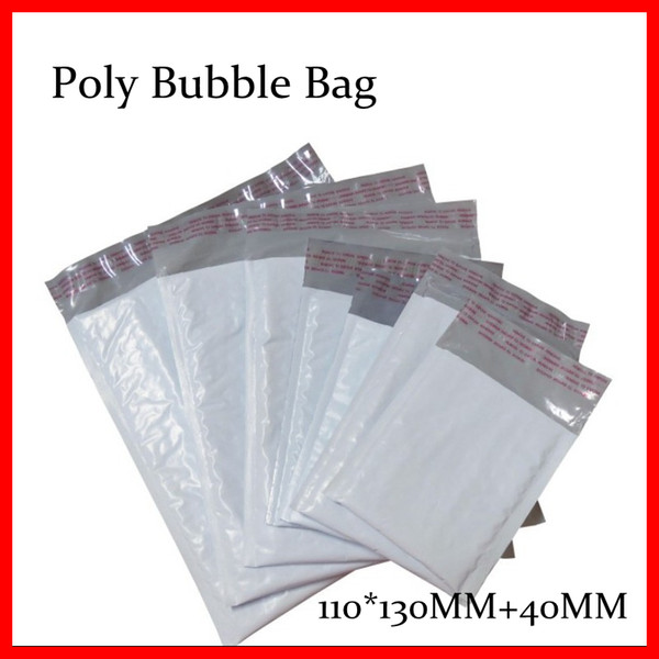 Wholesale-GOOD BULK PRICE 50 Poly Bubble Mailers Padded Envelopes Bags 110mm*130mm+4CM USABLE SIZE