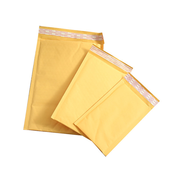 Destructive open self-sealing polyethylene Yellow Kraft Bubble Mailers Padded Envelopes Shipping Bags Postal Mail Bag Packing Pouch Self Sea