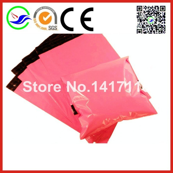 Wholesale-100 pcs Newest Pink Color 10x13 inch Poly Mailers Shippng Mailing Bags Plastic Envelops Courier Mailings Postal Bags