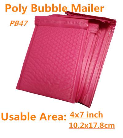 Wholesale-[PB#47]- Pink 150*230+40MM Usable space Poly bubble Mailer envelopes padded Mailing Bag Self Sealing [20pcs]