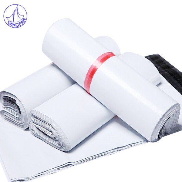 Wholesale-Hot 30Pcs/lot15X20CM White Poly Self-seal Mailbags Plastic Courier Destructive Poly Mailing Plastic Bags Express Mail Bag PB#691