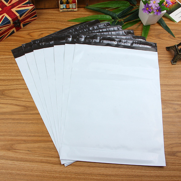 20*30cm white poly mailers self-adhesive express bags post envelope pouches Plastic mailing packaging for cloths logistics