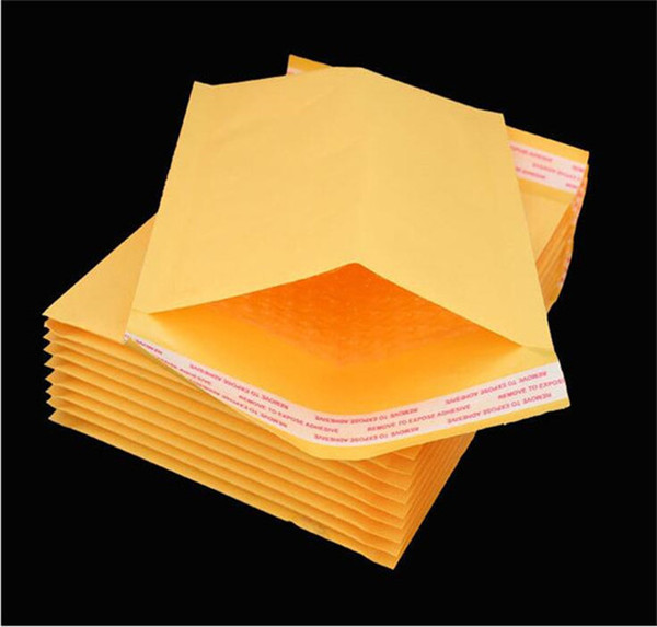 Mail Envelope Bag Yellow Kraft Paper Shockproof Shatter-Resistant Self-Sealing Foam Transport Packaging Filling Bag Factory Wholesale