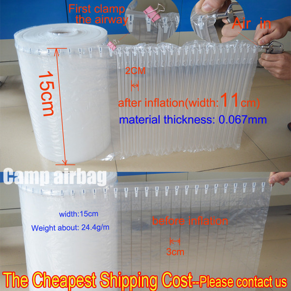 15CM Wide Roll Inflatable Air Dunnage Bag Air Column(3CM) Buffer Bag Protect Your Product Fragile goods