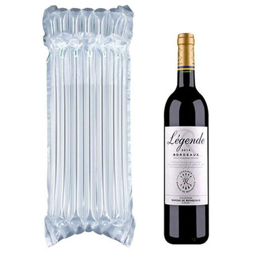 PE Bag Air Dunnage Bag Air Filled Protective Wine bottle Wrap Inflatable Air Cushion Column Wrap Bags with a free pump