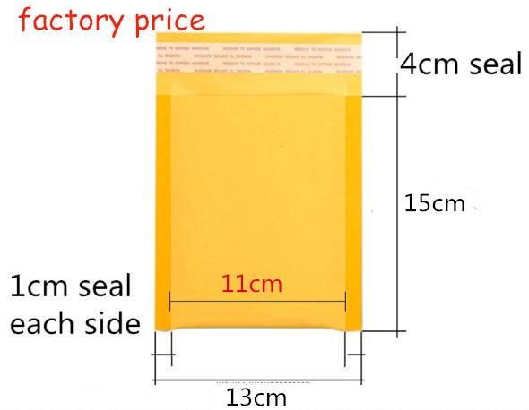 13x15cm 100pcs Self adhesive Bubble Mailer poly bubble mailer bubble Shipping Envelope Postal Bags Shipping Bags kraft paper custom