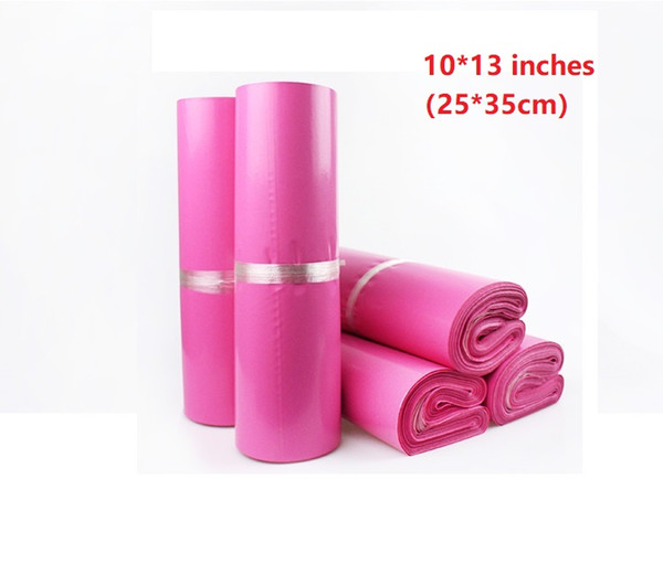 10*13 inches Pink Poly Mailing bags Plastic Envelope Express bags 25*35cm Courier Bags 100pcs/lot Wholesle