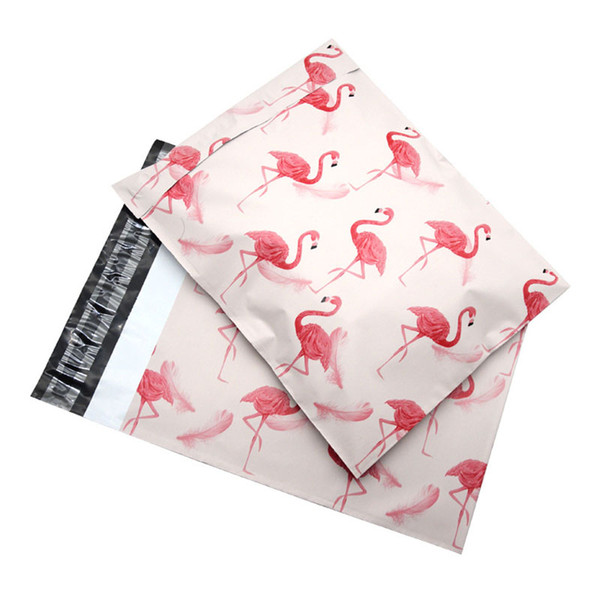 25.5*37cm 10*14.5 inch Flamingo Pattern Poly Mailers Self Seal Plastic Mailing Shipping Envelope Bags QW9138