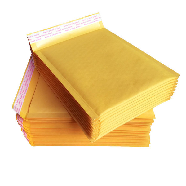 100 pcs/lot Kraft Bubble Padded Envelopes Mailers Shipping Bags for Ebay Paypal Shipping Envelopes Destructive Open Self-sealing Poly Bubble