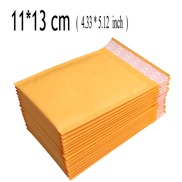 Wholesale-11*13cm (4.33*5.12 inch) 100Pcs CRAFT Poly Padded Envelopes Mailing Bags Bulle Bubble Mailers Padded Envelopes Sobres Acolchados