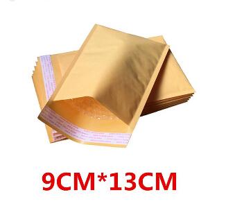 Wholesale-100 pcs 90x130+40mm Padded Envelopes Bags Bubble Mailers KRAFT BUBBLE MAILERS MAILING ENVELOPE BAG Free Shipping