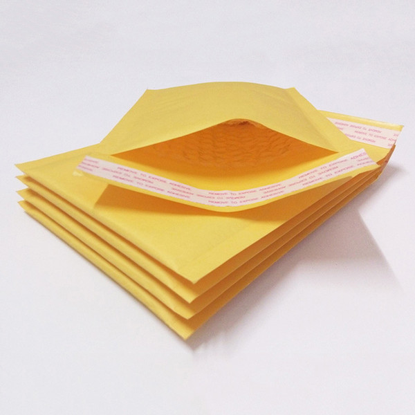 yellow Kraft Paper Bubble couriers 110*130mm Envelopes Bags Mailers golden Shipping Envelope self-seal Mailing Bags packaging pouches postal