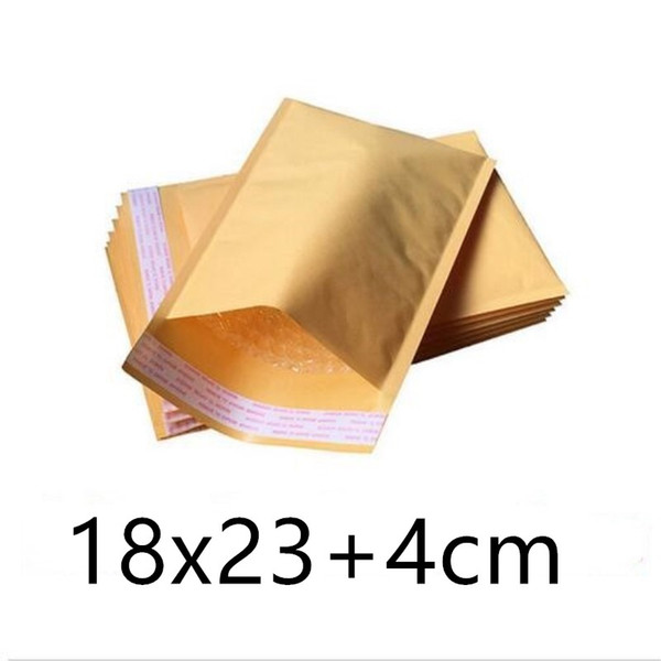 Free shipping Yellow Kraft Bubble Mailers Padded Envelopes Bags 18cm X 23cm+4cm High Quality Wrapping Package