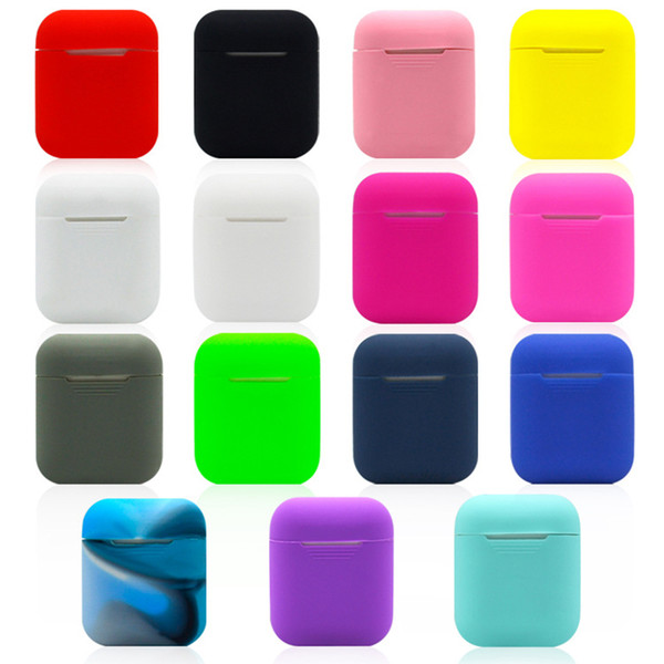 Apple Airpods Silicone Case Soft TPU Ultra Thin Protector Cover Sleeve Pouch For Air Pods Earphone Case Free DHL 609