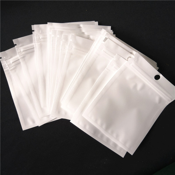 Best Quality Clear + white pearl Plastic Poly OPP packing zipper Zip lock Retail Packages Jewelry food PVC plastic bag many size available