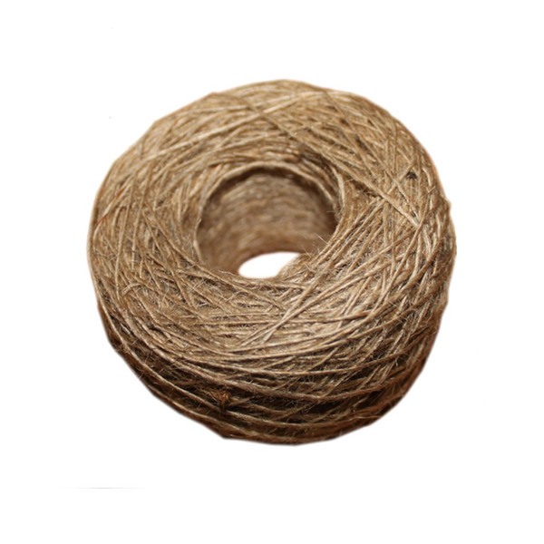 NEW natural jute rope 1mm Soft 100M Natural Textured Hessian Jute Twine Gift box String Rope Floral Craft Wedding Tags Wrap Deco