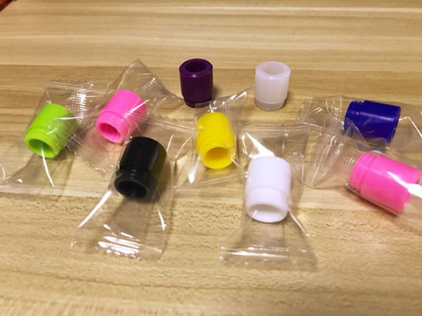 Wholesale 1000Pcs/Lot Colorful Disposable Rubber Drip Tip Silicone 810 Mouthpiece Wide Mouth Drip Tip for 810 RBA RDA Vape Cartridge