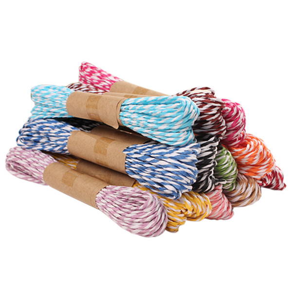 DIY Twine Rope String Cord Twisted Paper Raffia Craft Favor Gift Wrapping Thread Scrapbooks Invitation Decoration 5prick/set 10M/prick