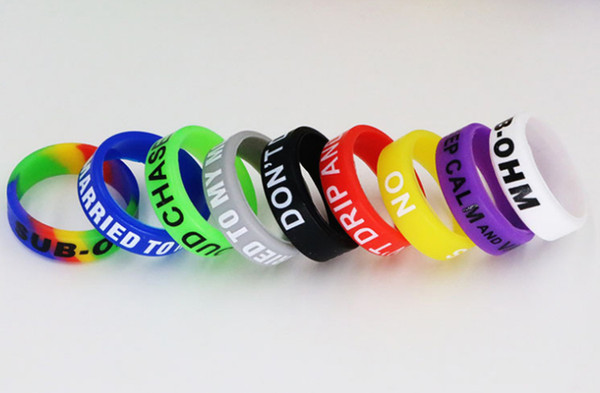 Diameter 22mm Width 7mm Vape Band EGO Silicone Rubber Rings E cig Silicon Vape Band Non-Slip 5000Pcs Free Shipping DHL