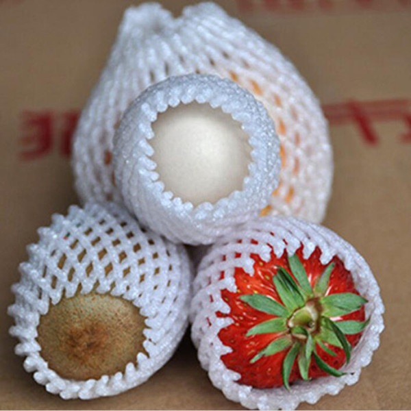 7cm*5cm Fruit foam for egg white EPE Foam mesh sleeve net Thick fruit foam sleeve net packing material QW7126