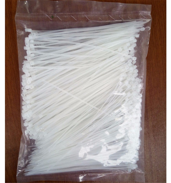 1000pcs 3*60/80/100/120/150/200mm Self-Locking Nylon Cable Tie Plastic Cable Zip Wire Tie Cord Strap free shipping