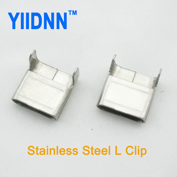 L type stainless steel banding buckle for cable ties SUS304 Clip,1/4