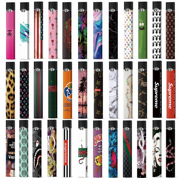 Sticker For Juul OEM Wraps For Juul Kits 50 patterns Customized Paper Cover Sticker E-Cig Skin With Logo For Juul Kits Cartridges Pods