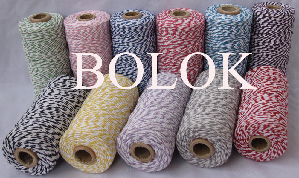 11pcs/lot Cotton Baker twine (29 kinds color) double color twine, gold twine by free shipping