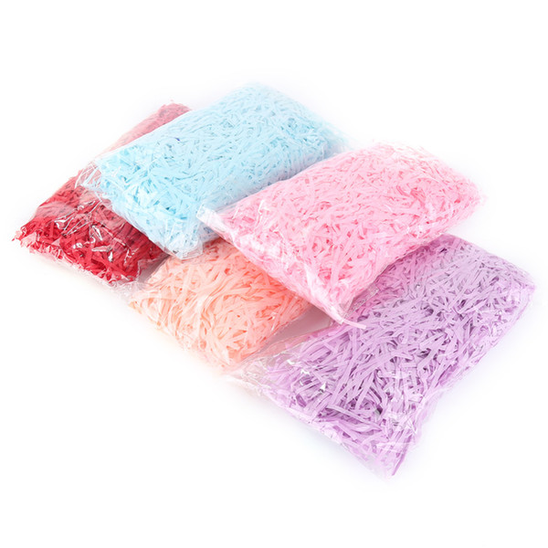 Colorful Shredded Paper Raffia Gift Box Filler Wedding Party Unicorn Party Decoration Crinkle Cut Paper Shred Packaging Gift Bag 10pcs/set