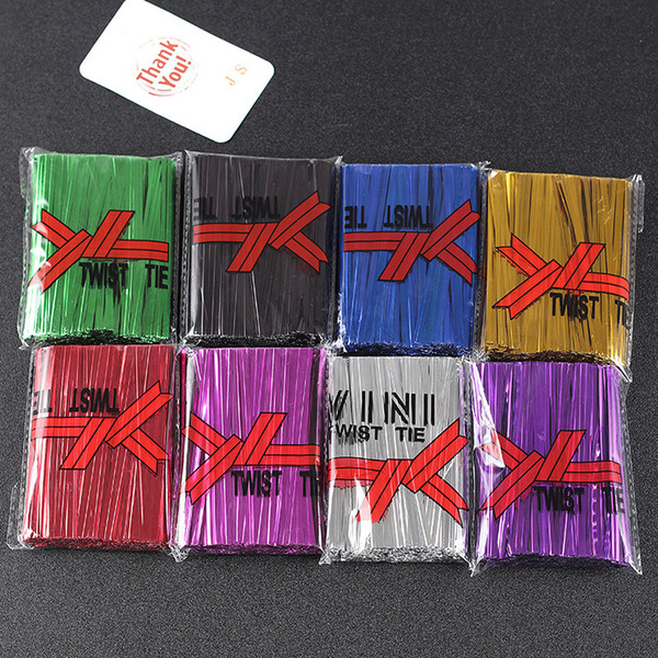 100pcs 0.4mm*10cm Twist Ties Packaging Rope Wire Belt For Food Bread Cookies Bakery Bags Seals Packing