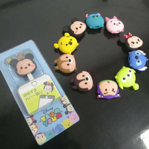 lovely Data protector cartoon animal cable anti breaking protective for earphone charge lines USB charger protection