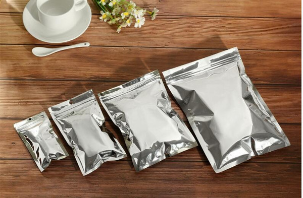 Aluminum foil transparent reseal valve zipper plastic retail packaging bag zipper bag Moisture proof 18cm*26cm new