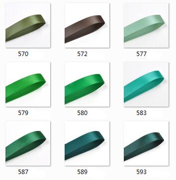 100y Double faced satin ribbon Silk ribbon tape Diy ribbon Wholesale -Green