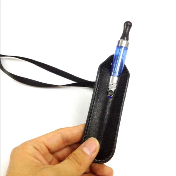 Portable PU Ego Leather Lanyard Carrying Pouch Pocket Neck Sling Rope Lanyards For Ego-t Ego-c Ecig Colored E cig Accessories