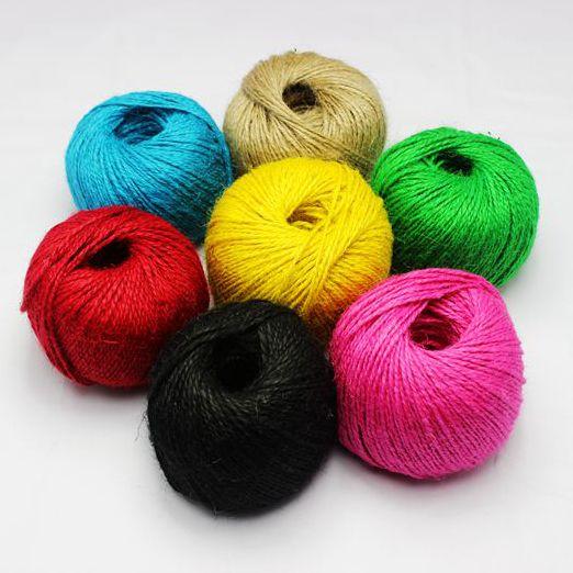 Colored Jute Twine100m *2Ply Decorative Handmade Accessory Hemp Rope bakers Twine